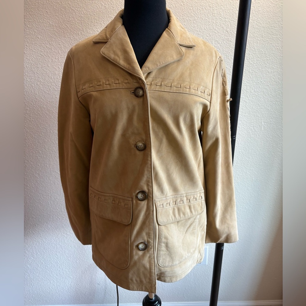 The Territory Ahead Light Brown Suede Jacket
